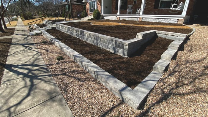 Linear Retaining Wall Side View